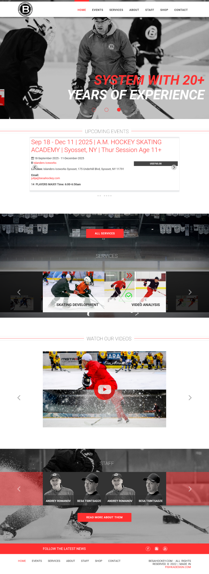 Besahockey изготовление вебсайтов 669